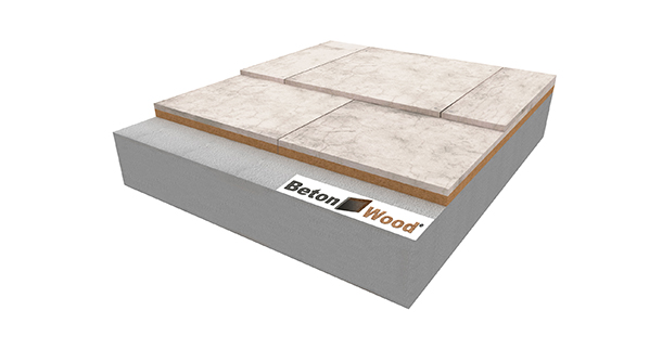 Pavimento in fibra di legno e cementolegno con lastra BetonWood