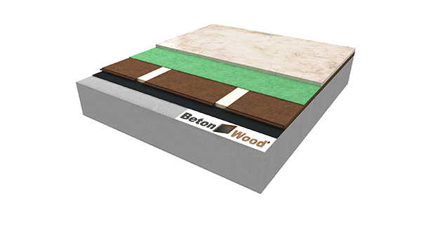 Pavimento in fibra di legno FiberTherm Floor, Underfloor e cementolegno BetonWood